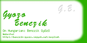 gyozo benczik business card
